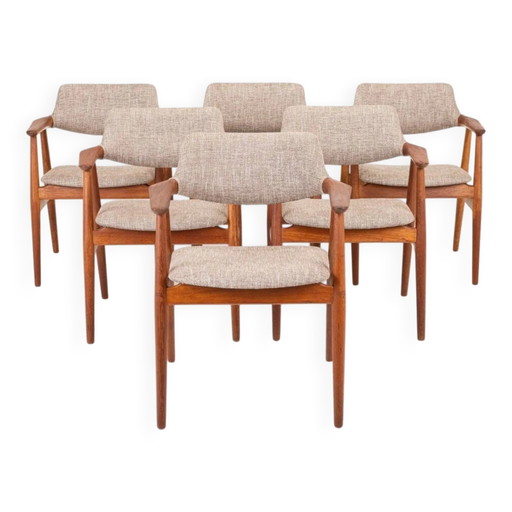 Vintage GM11 eetkamerstoelen van Glostrup Møbelfabrik, jaren 60, set van 6