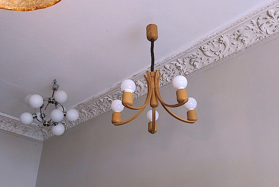 Image 1 of Domus Variable Height Chandelier With 5 Arms, Denmark 1970S