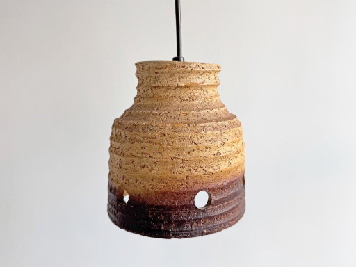 1 lampe suspendue Herda en céramique vintage des années 70 – hanglampen, Ceramic