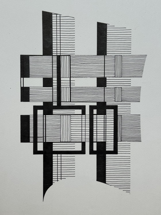 Image 1 of Eugene Eechaut (1928-2019) - ink composition (1984)