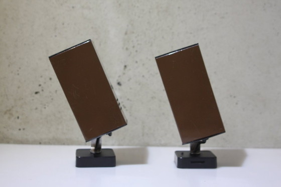 Image 1 of 2 Wall Lamps – Brown – Square – 1980s