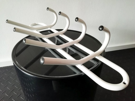 Image 1 of Vintage white wall coat rack 1980s