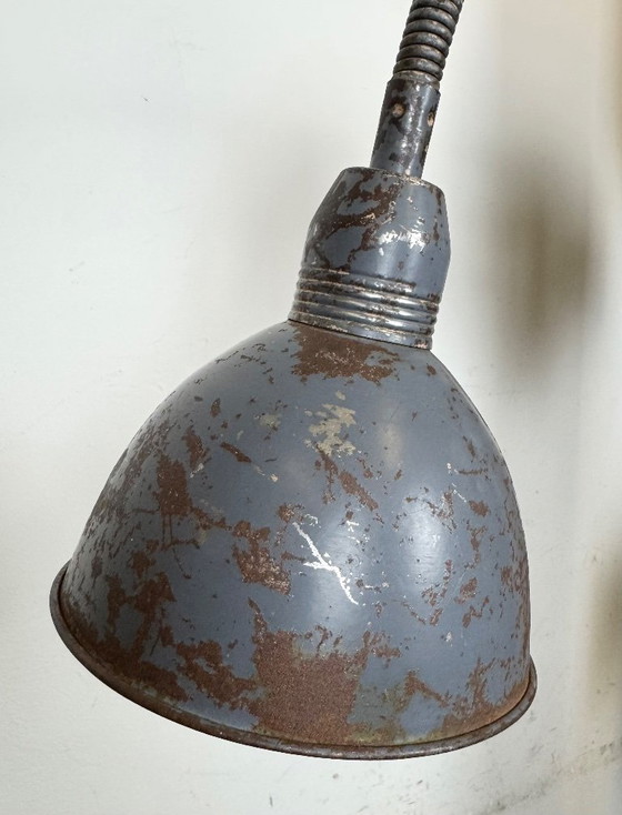 Image 1 of Grey Industrial Scissor Wall Lamp from Elektroinstala, 1960s