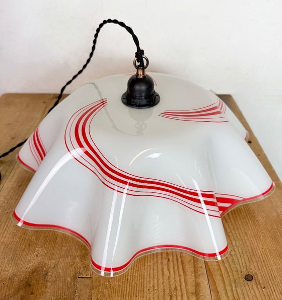 Image 1 of Vintage Glass Ceiling Light, 1970s