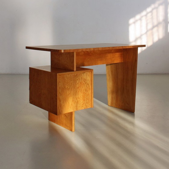 Image 1 of Mid-Century Desk by Bohumil Landsman, Vintage 1960s 1970s, Completely Restored