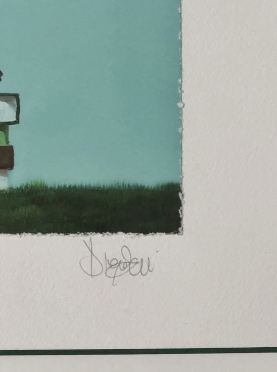 Fine Art Giclée-Gemälde von Diego Santini, 35 x 35 cm, gerahmt: Sterne nach Belieben – Kunst, Glass, Paper (photo 3 of 6)