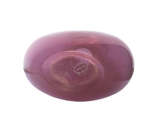 Image 1 of Jarrón de cristal de Murano rosa malva con aventurina, firmado por Archimede Seguso hacia 1960