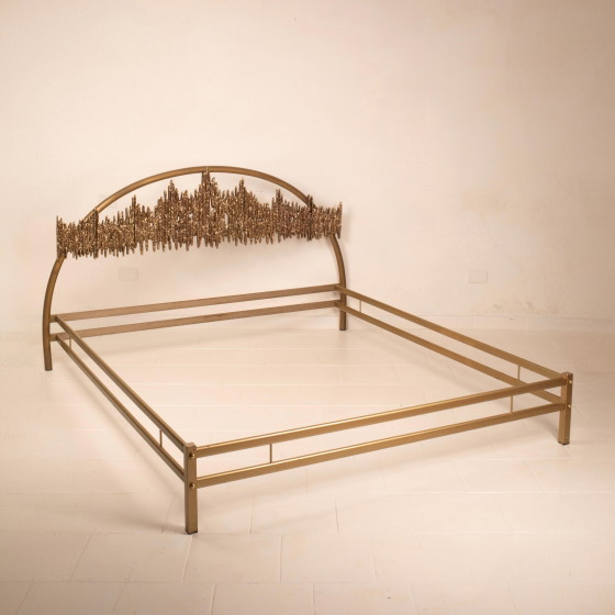 Luciano Frigerio Brutalista Aurora Letto Scultoreo King Size in Ottone – Materassi e reti, Bronze, Brass (photo 13 of 26)