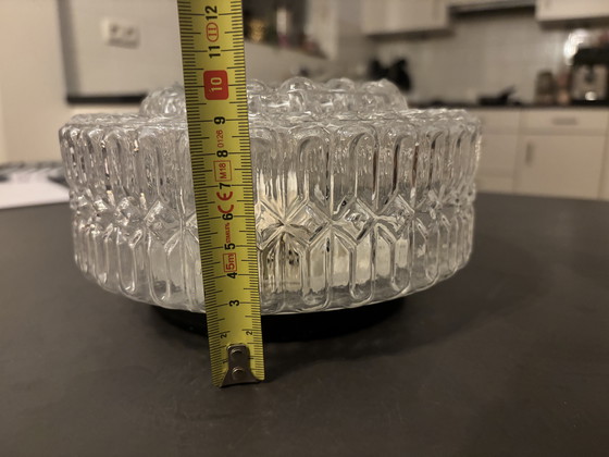 Image 1 of Vintage round glass ceiling lamp