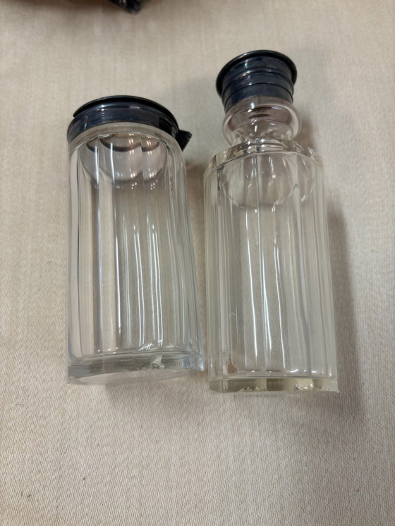 Image 1 of Vintage victoriaans verzilverd olie en azijn set