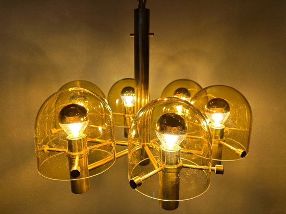 Image 1 of Vintage Amberkleurige Hanglamp