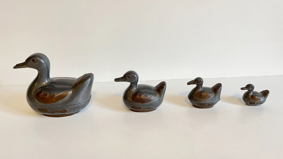 Image 1 of Vintage Duck Family Boxes