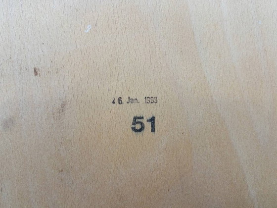 Image 1 of 6 stapelbare studiostoelen met zwart gelakt stalen frame, jaren 90