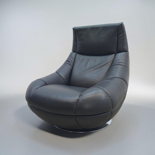 Chaise design De Sede ds 166, chaise en cuir, chaise pivotante