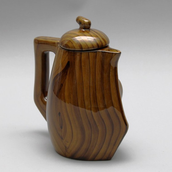 Image 1 of Eugène Grandjean - Vaisselle Faux Bois - Atelier Grandjean, Vallauris, France - années 1960 - marqué