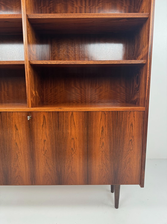 Image 1 of Poul Hundevad Rosewood Bookcase – Danish Design with Hidden Functionality