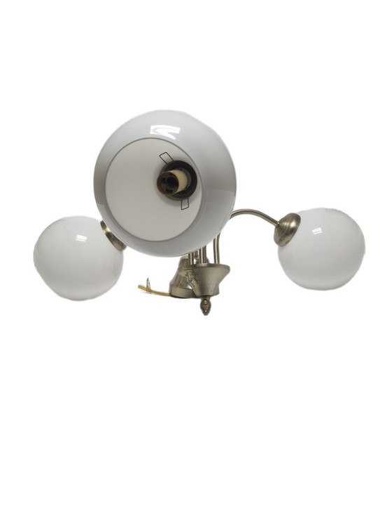 Lampadario in stile Art Déco, Polonia, anni '70 – Glass, Metal (photo 7 of 8)