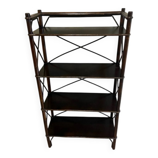 Scaffale in rattan vintage