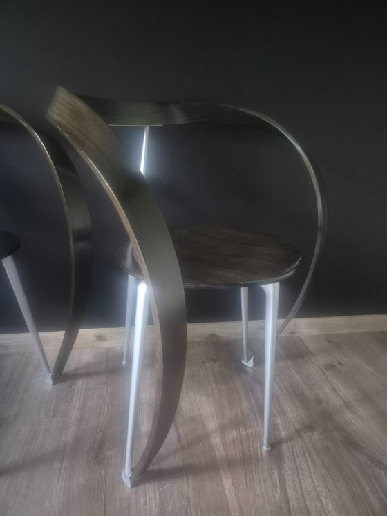 5 Revers-Stühle Cassina – Esszimmerstühle, Metal, Wood (photo 5 of 9)