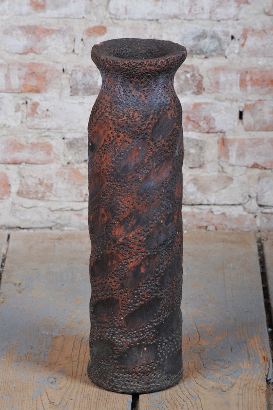 Original Art Deco Vase, Ceramics, Well-Preserved Condition, Czech, 1920s (photo 2 of 8)