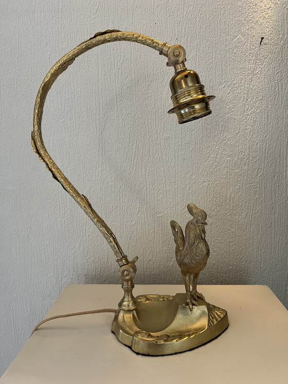 Image 1 of Vintage beweegbare bronzen bureaulamp