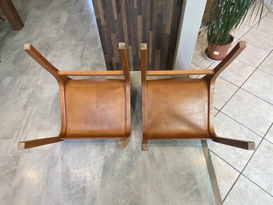 Image 1 of Set of 2 Carlo Bartoli Scandinavian Mito chairs for Tisettanta, vintage 1970