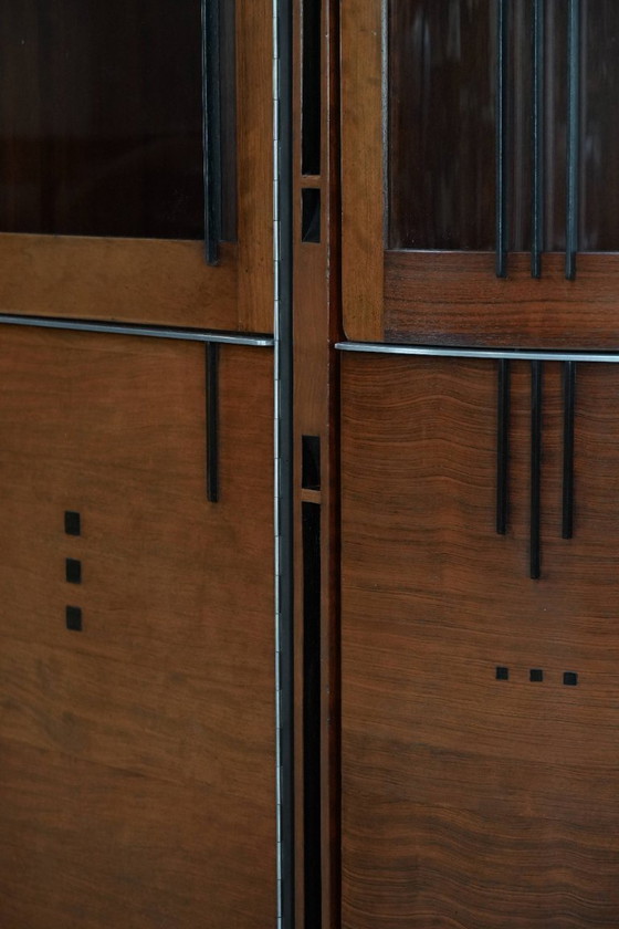 Image 1 of Large Art Deco design display cabinet/sideboard by Schuitema from the Decoforma series with lighting