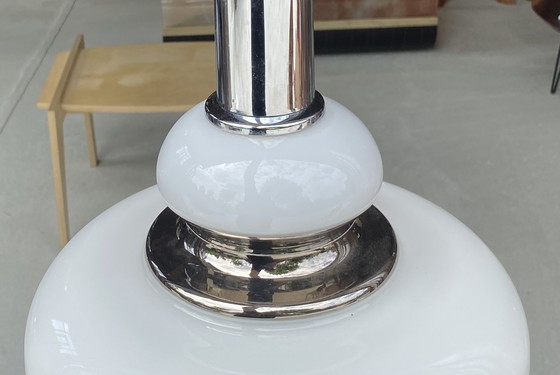 Image 1 of Mazzega DLG Ophanging Opaalglas en Onyx 1971