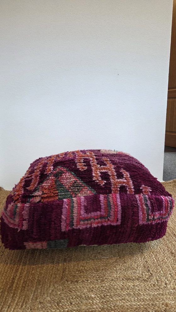 Image 1 of Moroccan pouf, bohemian soft floor cushion