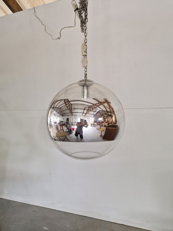 Image 1 of Lampada a globo con specchio vintage