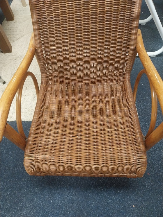 Image 1 of 1 sillón de ratán y bambú de los años 70