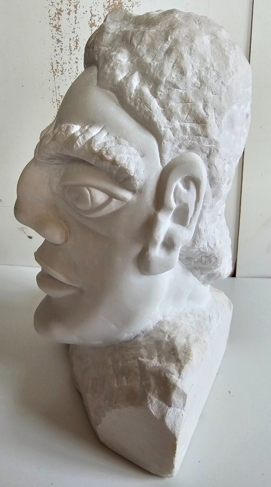 Image 1 of Tête d'homme, marbre blanc de Carrare 2022
