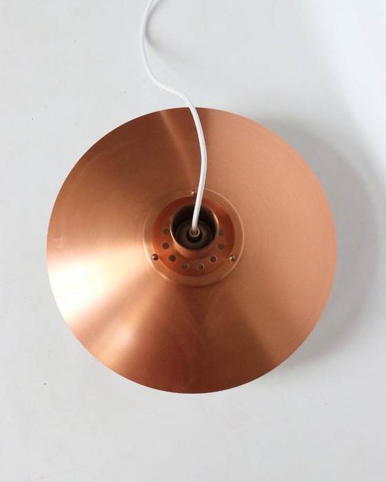 Vintage Danish Copper Pendant Lamp Formlight – Fog & Mørup, Metal (photo 9 of 14)