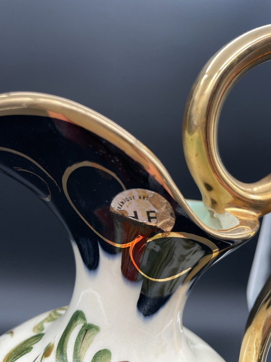 H. Béquet Quaregnon Aiguière No. 683 – Hand-painted and gilded – Vases, Porcelain (photo 6 of 8)