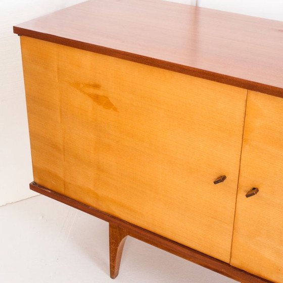 Buffet - Credenza vintage in due tonalità di legno - Francia, anni '60 – Credenze, Wood (photo 5 of 12)