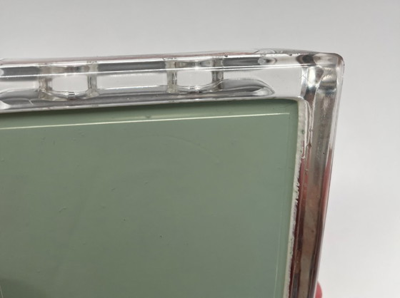 Image 1 of Vintage glazen asbak van Air France met wereldkaart – design uit het midden van de 20e eeuw