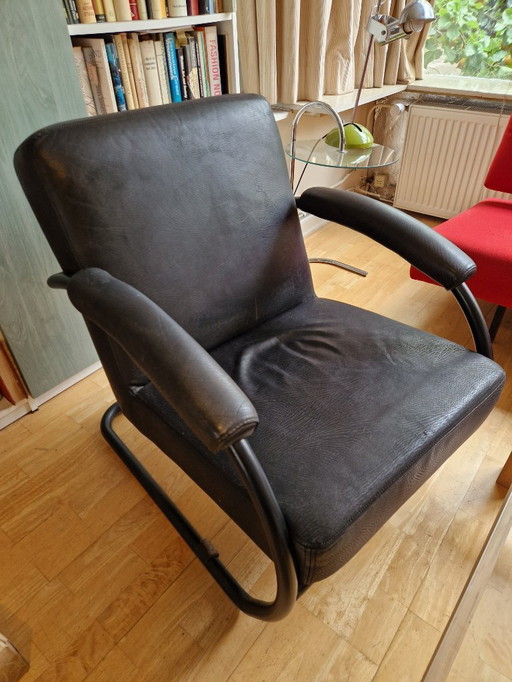 Vintage buisframe fauteuil