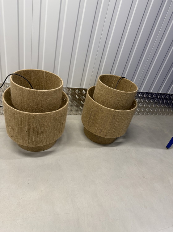 Image 1 of Hanglampen riet rotan jute 