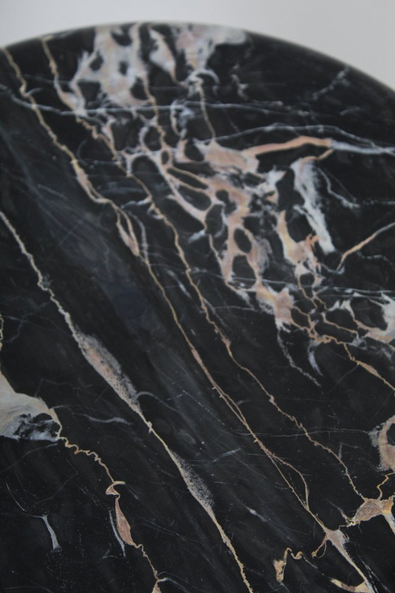 Image 1 of Colonne à plantes en travertin vintage et marbre