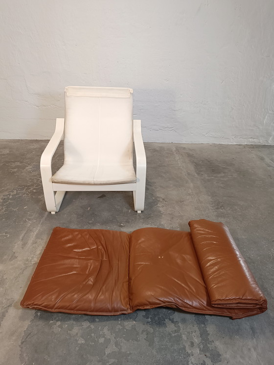 Image 1 of Noboru Nakamura cognac lederen fauteuil 