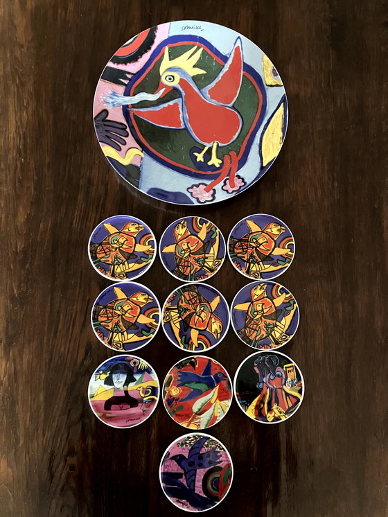 Image 1 of 10x Corneille Coasters And 1 Bowl