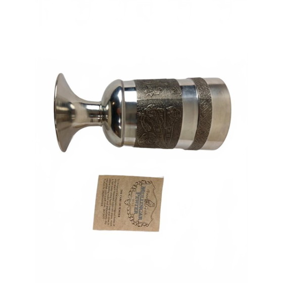 Image 1 of Beautiful Irish Pewter Goblet - Mullingar Pewter (Book of Kells)