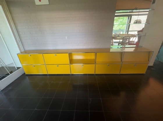 Modulaire USM Haller Plank/Étagère Basse – Opbergkast, Metal, Chrome (photo 6 of 8)