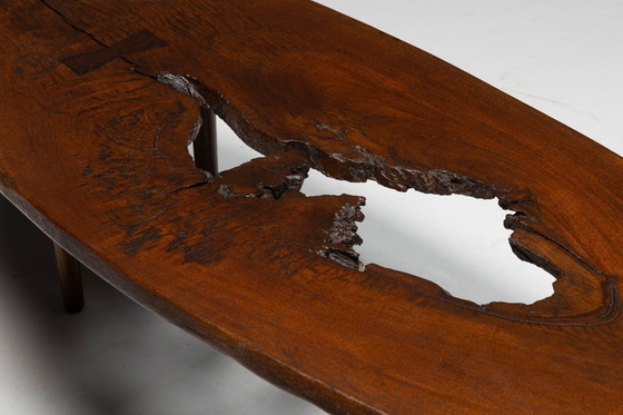 Image 1 of Mesa de centro moderna orgánica con hueco natural, Francia, mediados del siglo XX