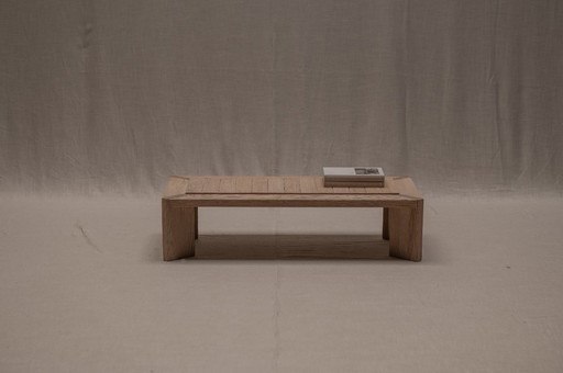 Vintage 'Brutalist' oak coffee table, 1960/70s