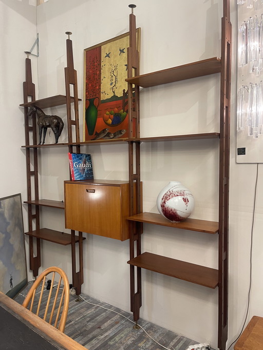 Vintage Bücherregal aus Massivholz von Franco Albini