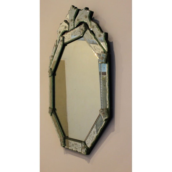 Image 1 of Vintage octagonal Venetian mirror