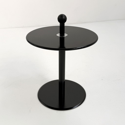 Table d'appoint postmoderne noire d'Ikea, années 1980