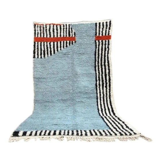 Tappeto tessuto a mano 200x300 cm, lana, multicolore, Marocco – Tappeti, Wool, Mid Century Modern (photo 9 of 9)