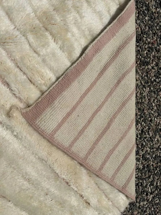 Ecru and beige Moroccan Mrirt rug 350x250 cm, textured minimalist design, Rugs & carpets, Wool, Cotton (photo 14 of 16)